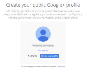 Create Your Google+ Profile