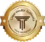 A gold and bronzeish badge that reads "Legal Verdict Success - Legal Marketing" around an image of a column.