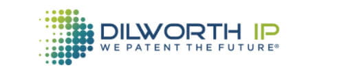 Logo of Dilworth IP with the tagline "We Patent the Future" in blue and green colored dots.