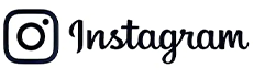 The image shows the Instagram logo, which consists of a stylized camera icon next to the word "Instagram" in cursive script.