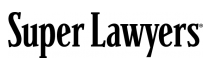 Super Lawyers" logo in bold black font on a white background.