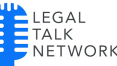 Logo of Legal Talk Network featuring a blue vintage microphone icon on the left and the words "Legal Talk Network" in grey text to the right.